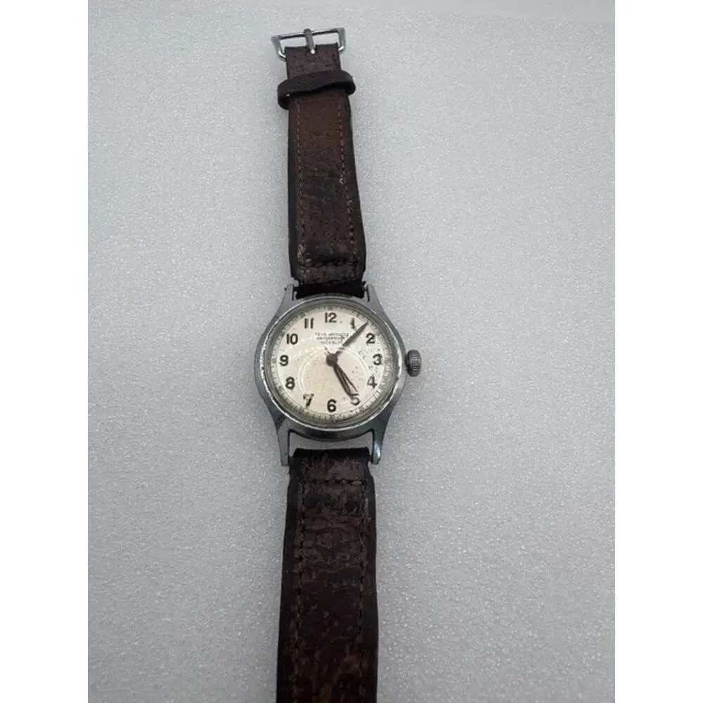 Vintage Swiss Made Tevo Incabloc Mens Mechanical Watch military-style, 1940s–50s